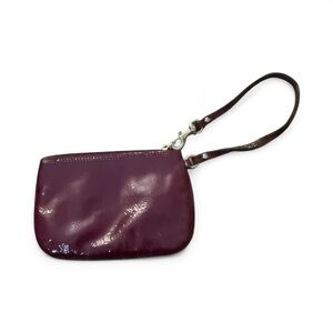 Glossy Burgundy Wristlet